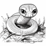 Detailed Black Mamba Snake Coloring Pages 3