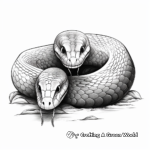 Detailed Black Mamba Snake Coloring Pages 4