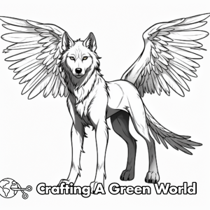 Wolves With Wings Coloring Pages - Free &amp; Printable!