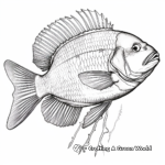 Detailed Bluegill Anatomy Coloring Pages for Adults 1
