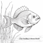 Detailed Bluegill Anatomy Coloring Pages for Adults 2