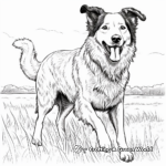 Detailed Border Collie Sheepdog Coloring Pages 2