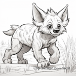 Detailed Brown Hyena Coloring Pages for Adults 2