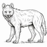 Detailed Brown Hyena Coloring Pages for Adults 4
