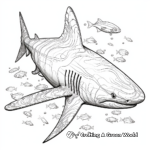 Detailed Bull Shark Anatomy Coloring Pages 3