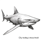Detailed Bull Shark Anatomy Coloring Pages 4