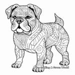Detailed Bulldog Coloring Pages for Adults 1