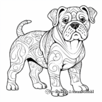 Detailed Bulldog Coloring Pages for Adults 4