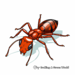 Detailed Carpenter Ant Coloring Pages for Adults 2