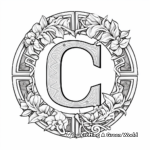Detailed Celtic Letter C Coloring Pages for Adults 1