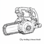Detailed Chainsaw Coloring Pages for Adults 4