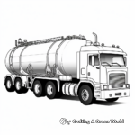Detailed Chemical Tanker Truck Coloring Pages 1