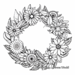 Detailed Christmas Wreath Coloring Pages 2