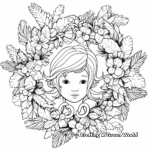 Detailed Christmas Wreath Coloring Pages 4
