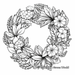 Detailed Christmas Wreath Coloring Pages for Adults 1