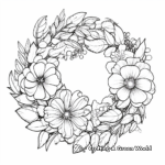 Detailed Christmas Wreath Coloring Pages for Adults 2