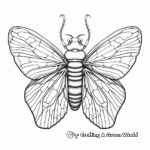 Detailed Cicada Wings Coloring Pages 1