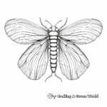 Detailed Cicada Wings Coloring Pages 3