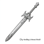 Detailed Claymore Scottish Sword Coloring Pages 2