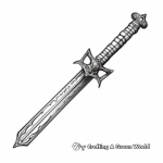 Detailed Claymore Scottish Sword Coloring Pages 4