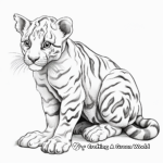 Detailed Clouded Leopard Coloring Pages for Adults 3