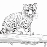 Detailed Clouded Leopard Coloring Pages for Adults 4