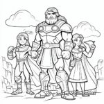 Detailed Coloring Pages of Bible Heroes 3