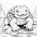 Detailed Common Snapping Turtle Coloring Sheets 3