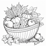 Detailed Cornucopia Coloring Pages for Adults 1