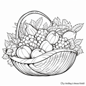 Detailed Cornucopia Coloring Pages for Adults 4