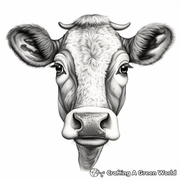 Cow Face Coloring Pages - Free &amp; Printable!