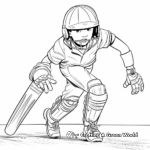 Detailed Cricket Gear Coloring Pages for Adults 1