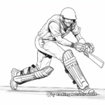 Detailed Cricket Gear Coloring Pages for Adults 2