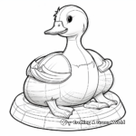 Detailed Decoy Duck Coloring Pages for Adults 4