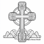 Detailed Depictions of the Cross Coloring Pages 1