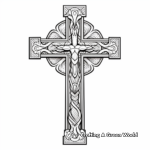 Detailed Depictions of the Cross Coloring Pages 3