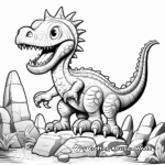 Detailed Dinosaur Fossil Coloring Pages for Adults 3