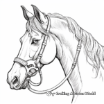 Detailed Draft Horse Head Coloring Pages 2