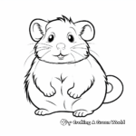 Detailed Dwarf Hamster Coloring Pages 4