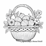 Detailed Easter Basket Coloring Pages for Adults 2