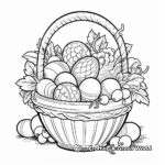 Detailed Easter Basket Coloring Pages for Adults 3