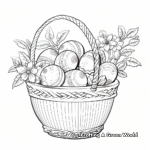 Detailed Easter Basket Coloring Pages for Adults 4