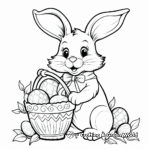 Detailed Easter Bunny and Easter Basket Coloring Pages 3