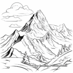 Detailed Everest Mountain Coloring Pages for Adults 1