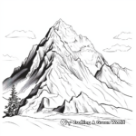 Detailed Everest Mountain Coloring Pages for Adults 2