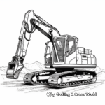 Detailed Excavator Coloring Pages for Adults 3