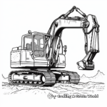 Detailed Excavator Coloring Pages for Adults 4