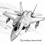 Detailed F-35 Fighter Jet Coloring Pages 3