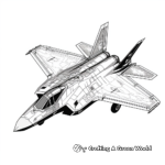Detailed F-35 Lightning II Jet Coloring Pages 1