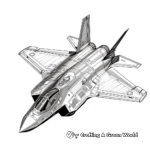 Detailed F-35 Lightning II Jet Coloring Pages 2